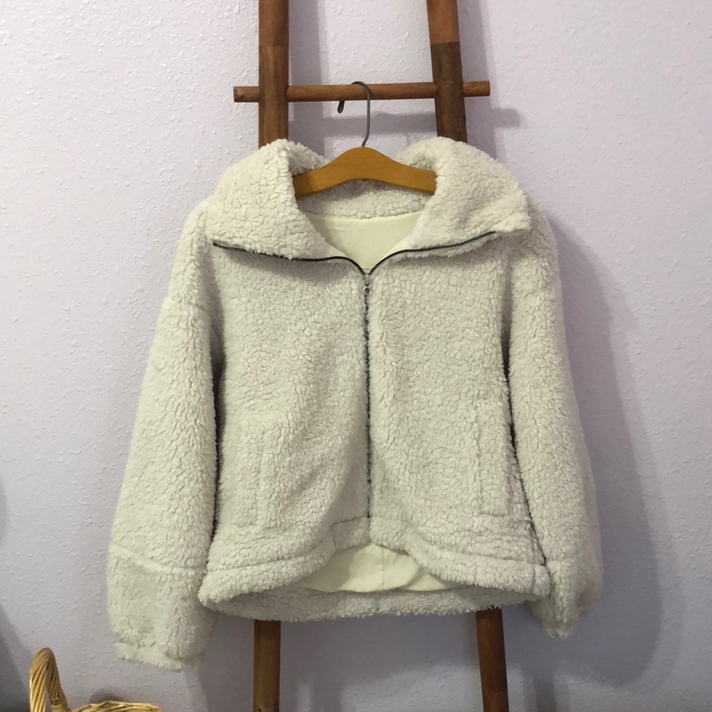 Cream Lululemon Sherpa jacket